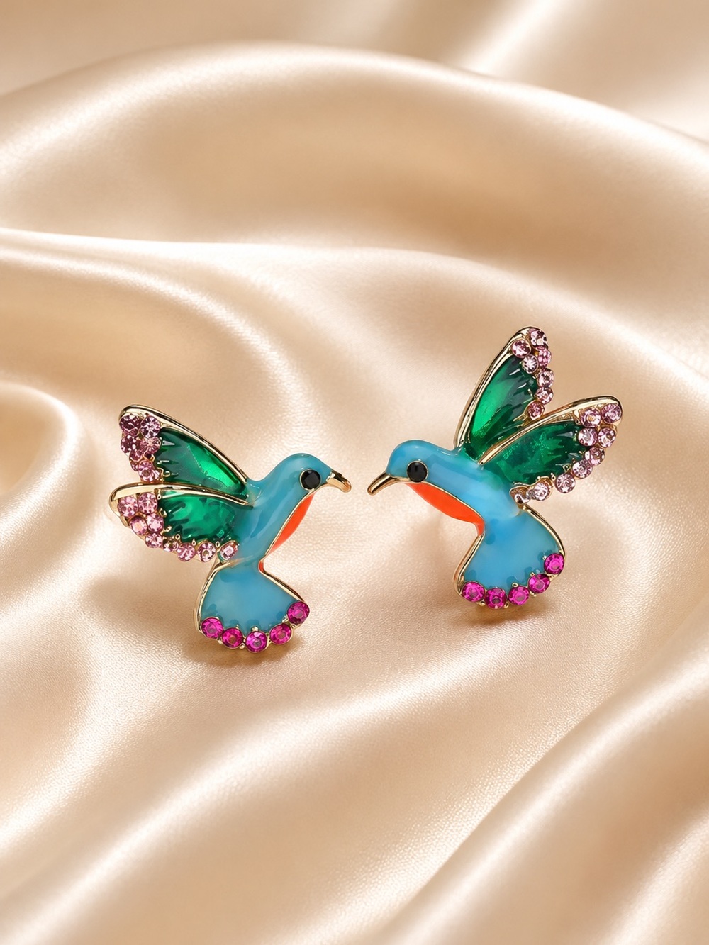 Hummingbird Stud Colorful Earrings